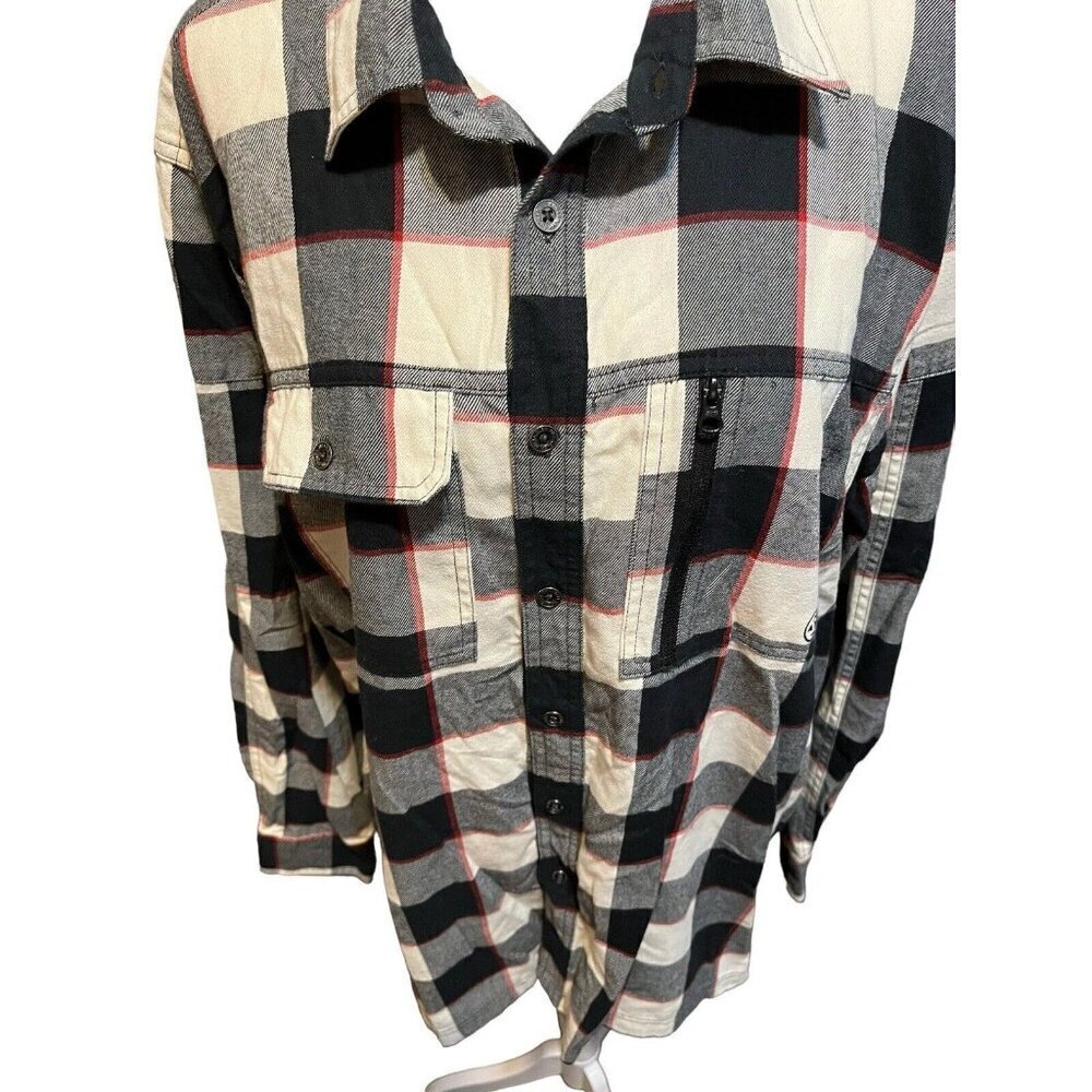 Wrangler All Terrain Gear Regular Fit Men's Size Large Flannel Button Up Shirt - Picture 3 of 8